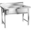 Ss Jumbo Pot Sink With Splash-back